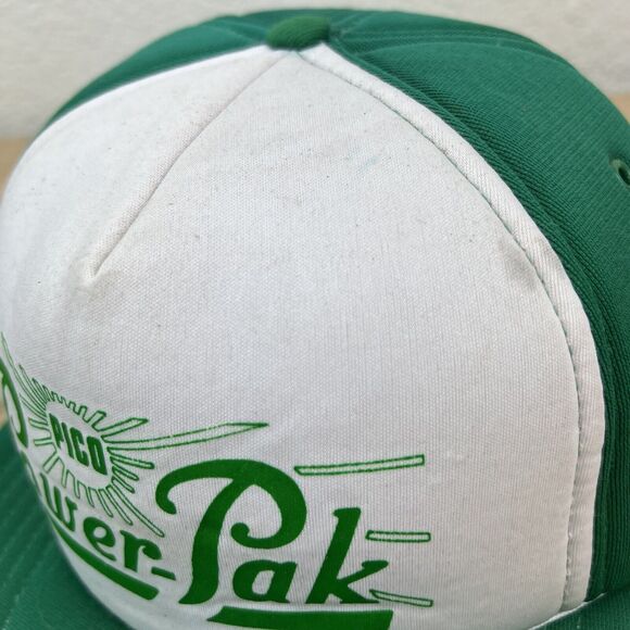 Vintage Pico Power Pak Snapback Trucker Hat Snapback Cap Green Car Guy - Picture 5 of 8